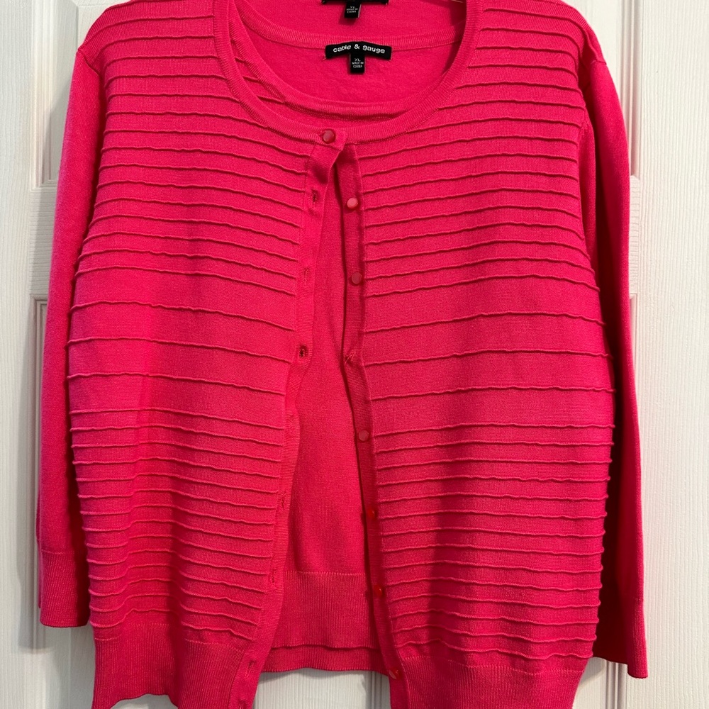 Cable and Gauge Sweater Set size XL